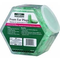 100 PAIRS FOAM EARPLUGS IN COUNTER DISPE