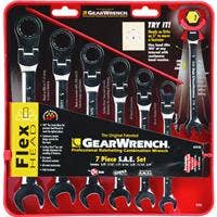 CHANNELLOCK 7-PIECE FLEX HEAD RATCHETING COMBINATION WRENCH SET 7PC
