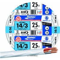 ROMEX 14-3 NMW/G WIRE 25' 14-3 NMW/G WIR