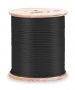 Building Wire, THHN, 4 AWG, STR,  Black, 500ft