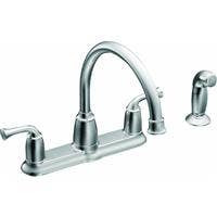 MOEN PROTEGE TRADITIONAL DOUBLE HANDLE KITCHEN WITH MATCHING SPRAYE
