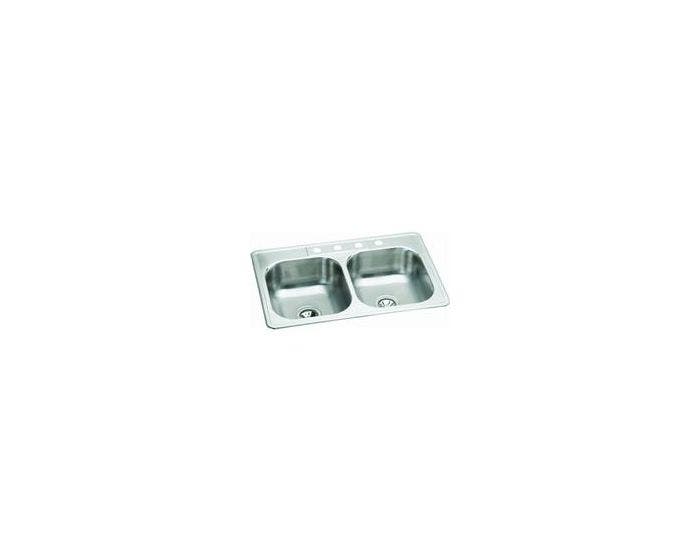 ELKAY DOUBLE STAINLESS STEEL SINK 7" SS