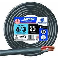 ROMEX 6-3 NMW/G WIRE 25' 6-3 NMW/G WIRE