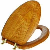 MAYFAIR ELONGATED VENEER TOILET SEAT OAK VNEER ELONGATED SEAT