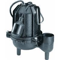 CAST-IRON SEWAGE PUMP WITH PIGGYBACK TETHER SWITCH 1/2HP CAST SEWAG
