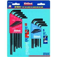 22-PIECE COMBINATION SAE/METRIC HEX KEY SET 22PC SAE/METRIC HEX KEY